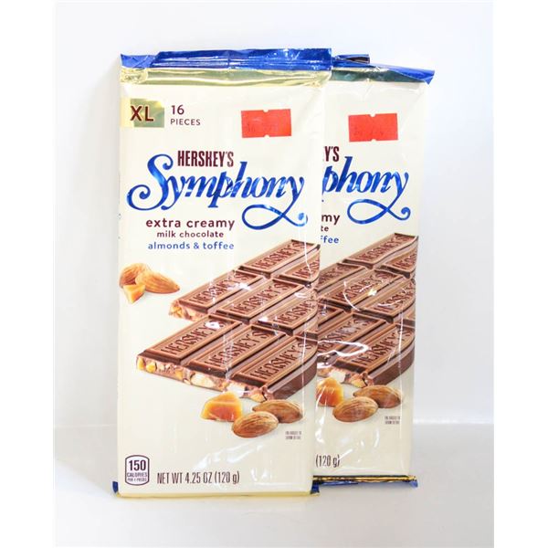 2 NEW HERSHEY'S SYMPHONY EXTRA CREAMY MILK