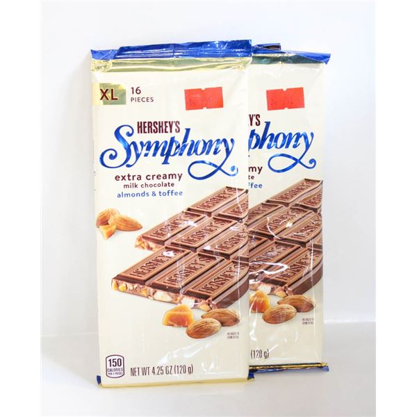 2 NEW HERSHEY'S SYMPHONY EXTRA CREAMY MILK