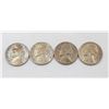 Image 1 : 4 OLD SILVER WWII USA NICKELS