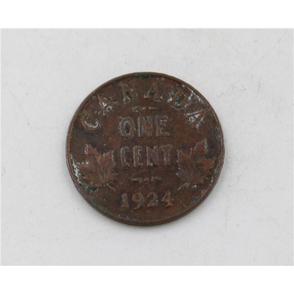 1924 CANADA SMALL ONE CENT COIN