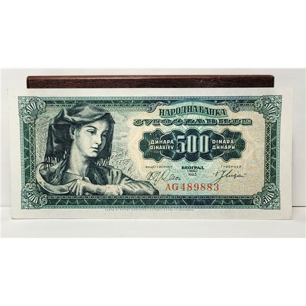 2)  FROM 1963 REPUBLIC OF YUGOSLAVIA, 500 DINAR