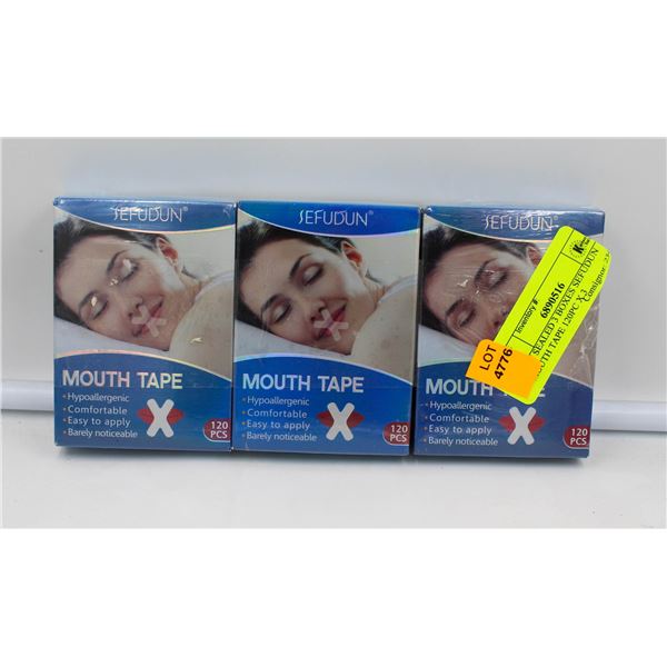 NEW SEALED 3 BOXES SEFUDUN MOUTH TAPE 120PC X 3