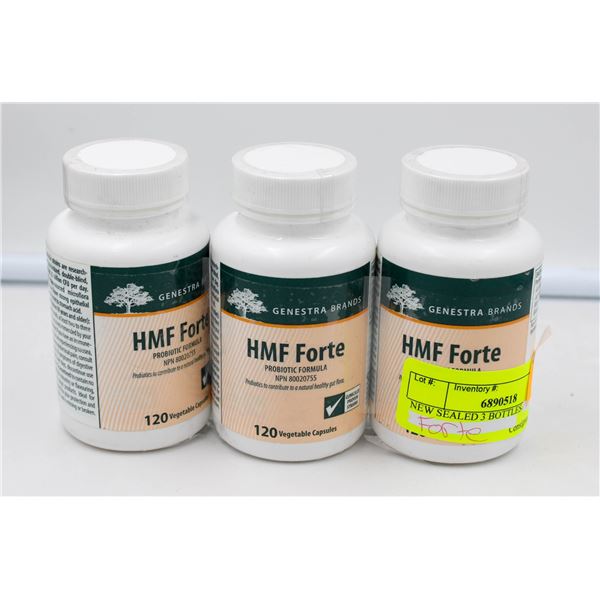 NEW SEALED 3 BOTTLES GENSTRA BRANDS HMF FORTE
