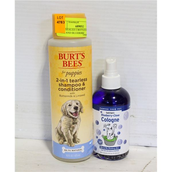 NEW SEALED 2 BOTTLES BURTS BEES AND BLUEBERRY