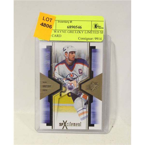 2006  WAYNE GRETZKY LIMITED SPX /999 CARD