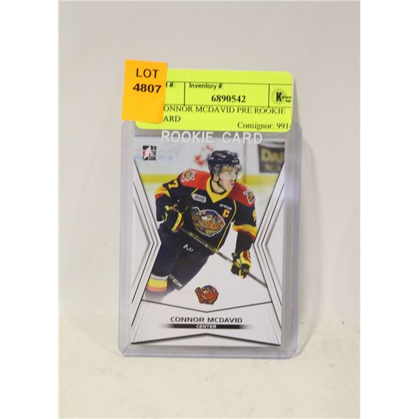 CONNOR MCDAVID PRE ROOKIE CARD