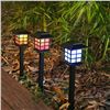 Image 2 : 2 PCS/PK COLORED SOLAR LANDSCAPE OUTDOOR LIGHT