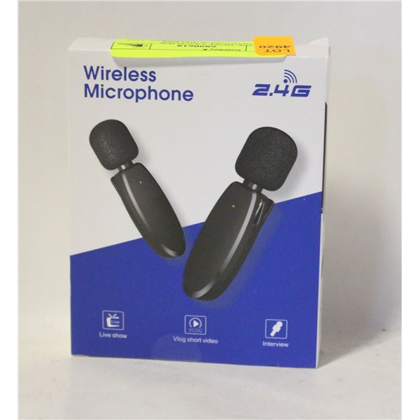 NEW 2PK DUAL LAVALIER MICROPHONES WIRELESS