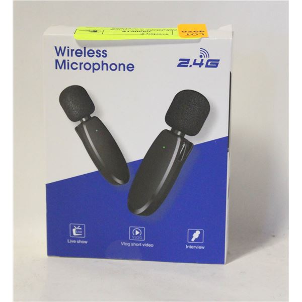 NEW 2PK DUAL LAVALIER MICROPHONES WIRELESS