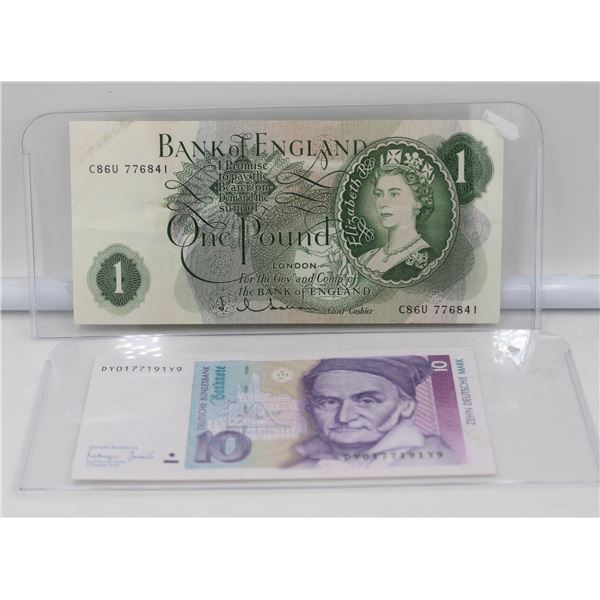 OLD GREAT BRITAIN AND GERMANY BANKNOTES
