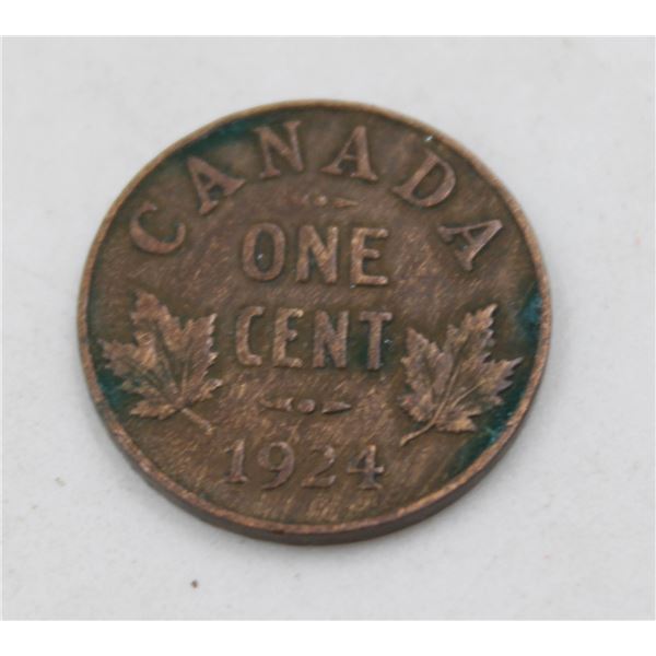 1924 CANADA SMALL ONE CENT COIN