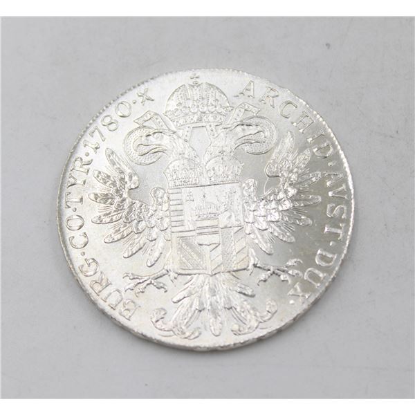 1780 SILVER AUSTRIA MARIA THERESA 1 THALER PR