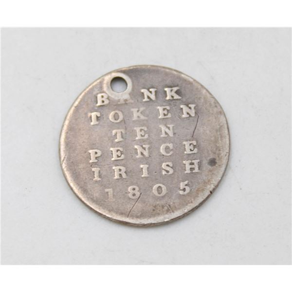 1805 SILVER IRELAND 10 PENCE BANK TOKEN