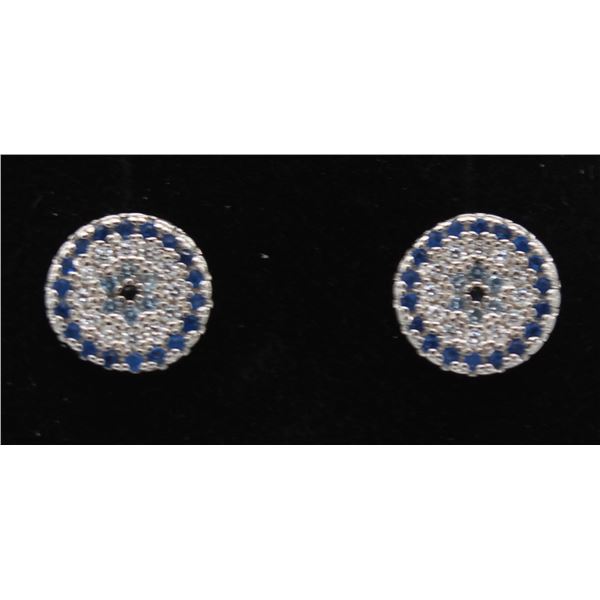 #1158-BLUE AND WHITE STONES SET INTO