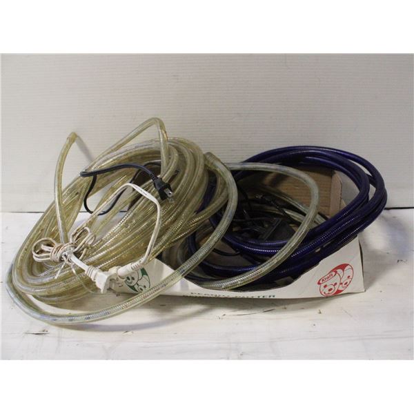 2 VINTAGE ROPE LIGHTS CORDS WITH PLUG-INS