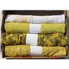 Image 1 : 10 FABRIC ROLLS YELLOW GOLD STRETCH NYLON LACE