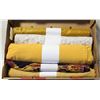 Image 1 : 8 FABRIC ROLLS DARK YELLOW/GOLD TONE STRETCH