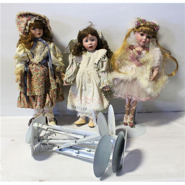 3 COLLECTOR DOLLS (1 WENDY LAWTON)