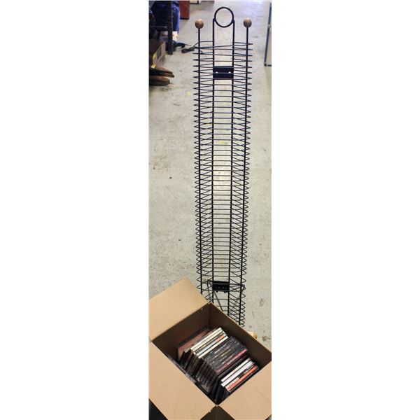 LOT OF CDS SOLD WITH CD STAND