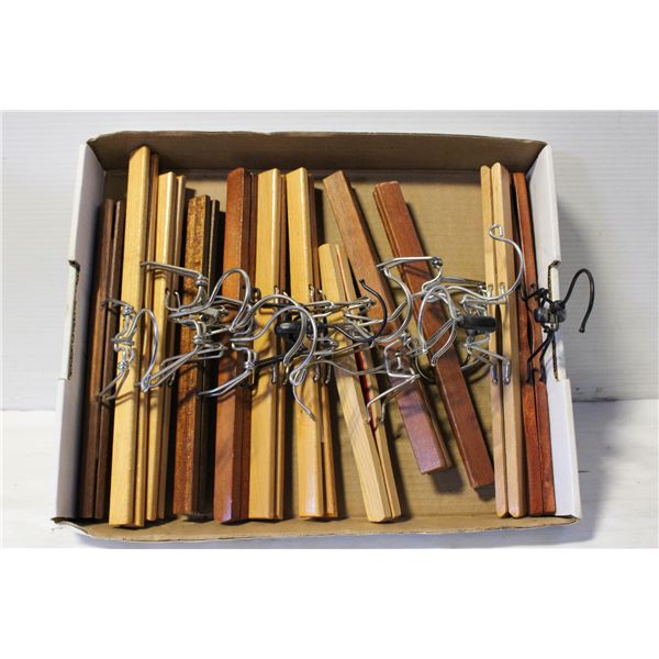 12 VINTAGE WOOD HANGERS