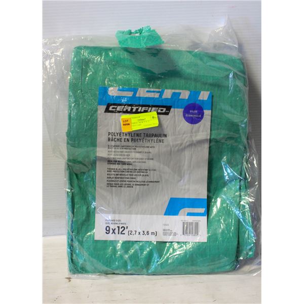 UNCLAIMED - NEW 9' X 12' CERTIFIED TARP