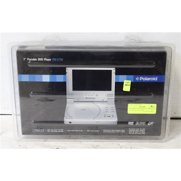 UNCLAIMED - POLAROID PORTABLE DVD PLAYER 7"