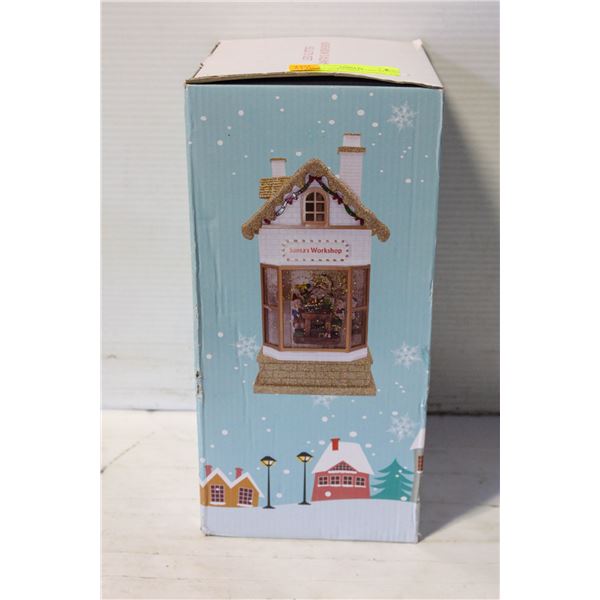 NEW FESTIVE NIGHTS LED GLITTER SANTA'S WORKSHOP -