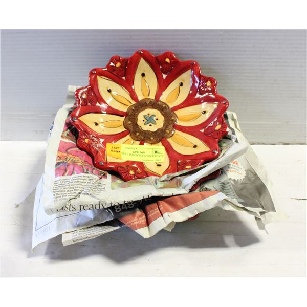 6PC PIER 1 IMPORTS FLOWER PLATE SET