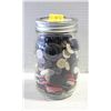 Image 1 : MASON JAR FULL OF OLD BUTTONS-ESTATE
