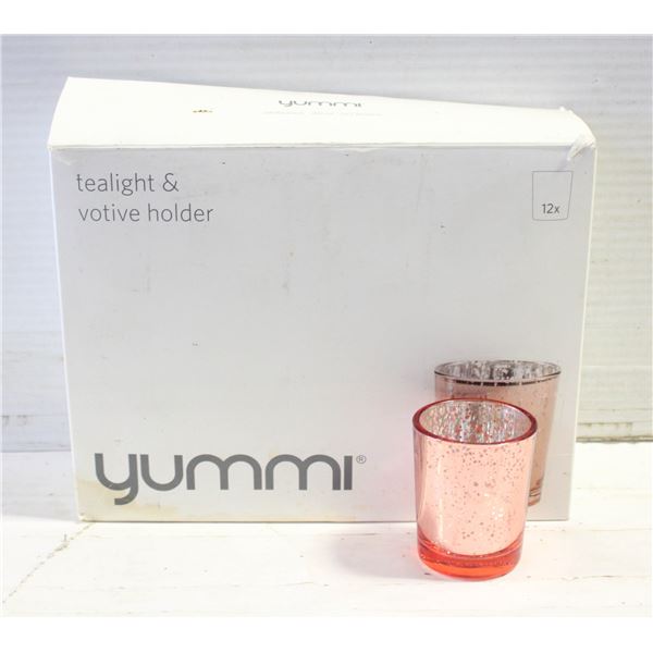 YUMMI 12 PC TEALIGHT AND VOTIVE HOLDER SET