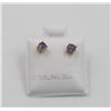 Image 1 : #05-BLUE SAPPHIRE GEMSTONE EARRINGS