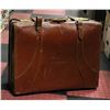 Image 1 : ANTIQUE LEATHER MONOGRAM SUITCASE
