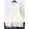 Image 1 : NEW LADIES SZE 14 WHITE TEXTURED SHORTSLEEVE DRESS