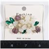 Image 1 : NEW GLASS FLOWER FRENCH CLIP HAIR CLIP