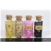 Image 1 : FOUR SMALL JARS OF SEMI-PRECIOUS STONES INCLUDING