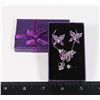 Image 1 : NEW SILVER TONE PURPLE BUTTERFLY JEWELRY SET.