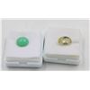 Image 1 : #43-NATURAL CHRYSOPRASE 2.96CT & LEMON QZ 1.90CT