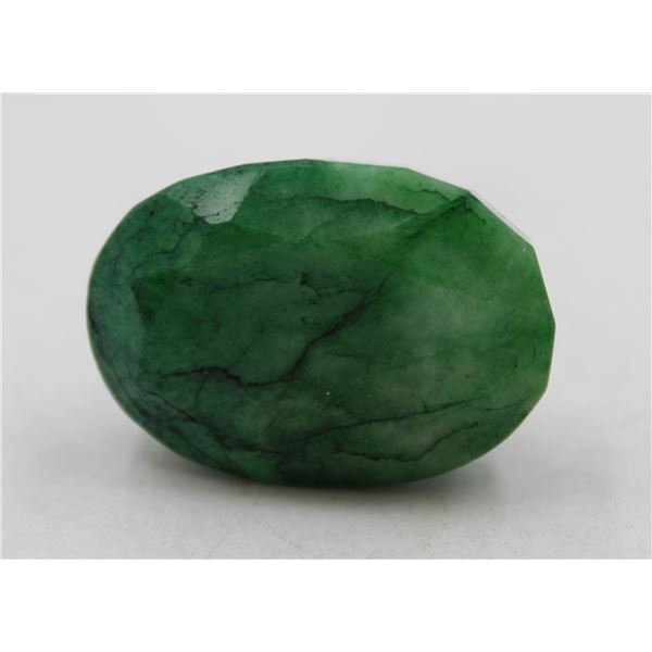 #74-NATURAL GREEN EMERALD GEMSTONE 120.30CT