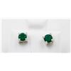 Image 1 : #168-NATURAL GREEN AGATE EARRINGS