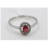 Image 1 : #148-NATURAL RUBY & CZ RING SIZE 8.75