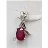 Image 1 : #173-NATURAL RUBY & CZ PENDANT
