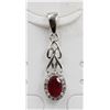 Image 1 : #136-NATURAL RUBY & CZ PENDANT