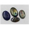 Image 1 : #214-NATURAL LABRADORITE & LAPIZ GEMSTONES