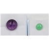 Image 1 : #27- NATURAL AMETHYST 10.20CT & CHRYSOPRASE 2.75CT