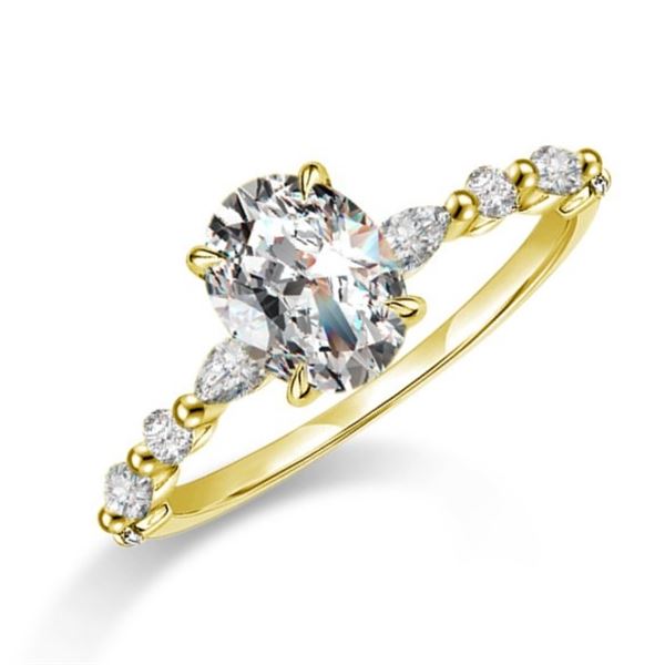 2 CT GRA CERTIFIED OVAL BRILLLIANT MOISSANITE 925S