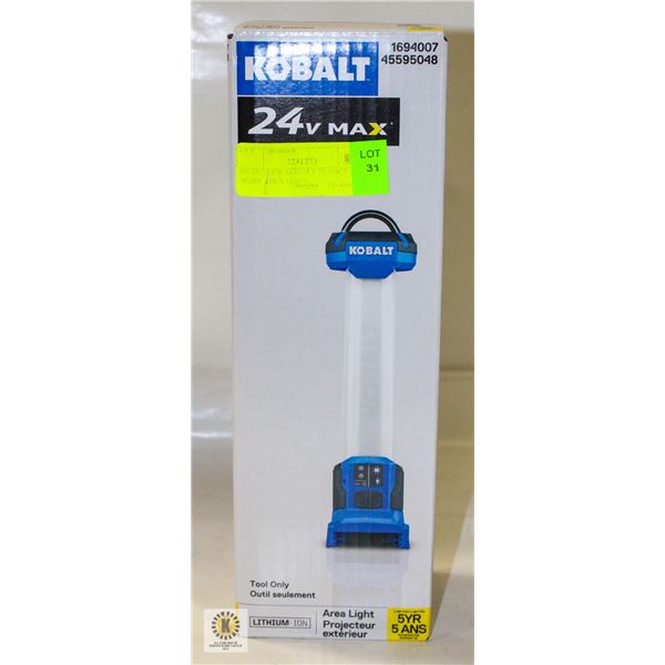 BRAND NEW KOBALT 24 VOLT WORK AREA LIGHT