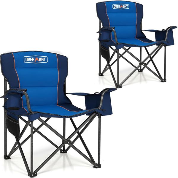 NEW OVERMONT 2 PACK OVERSIZED FOLDING CAMPING