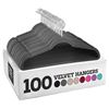 Image 1 : NEW ZOBER VELVET HANGERS 100 PACK GRAY COLOR