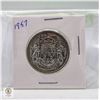 Image 1 : 1957 CANADIAN SILVER HALF DOLLAR