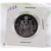 Image 1 : 1966 CANADIAN SILVER HALF DOLLAR